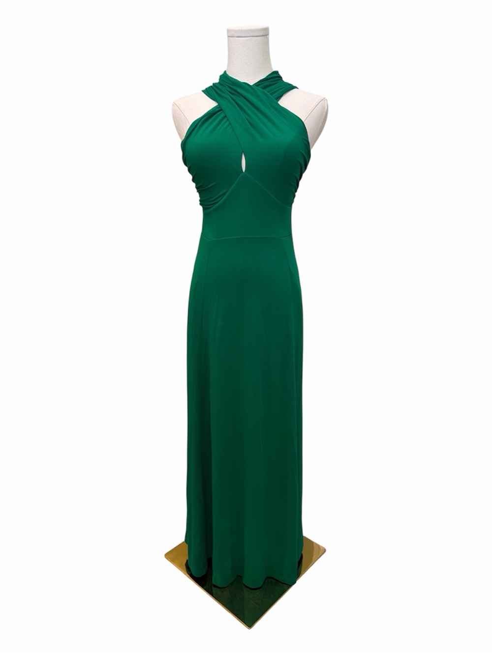 Boden Emerald Green Elegant Halter Maxi Dress